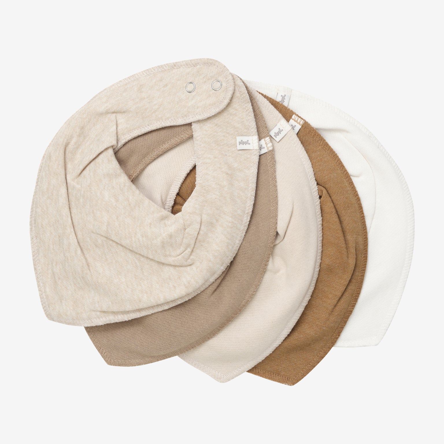 Pippi - Bandana Bib - solid (5-pack) - Savlesmæke
