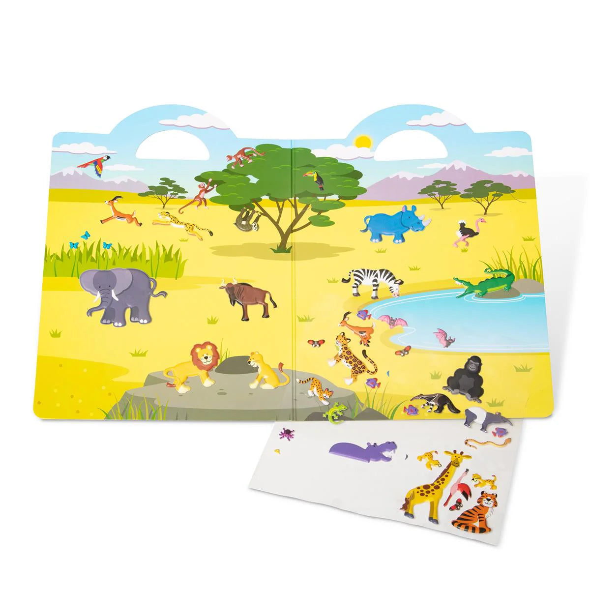 Reusable Puffy Stickers Playset Safari