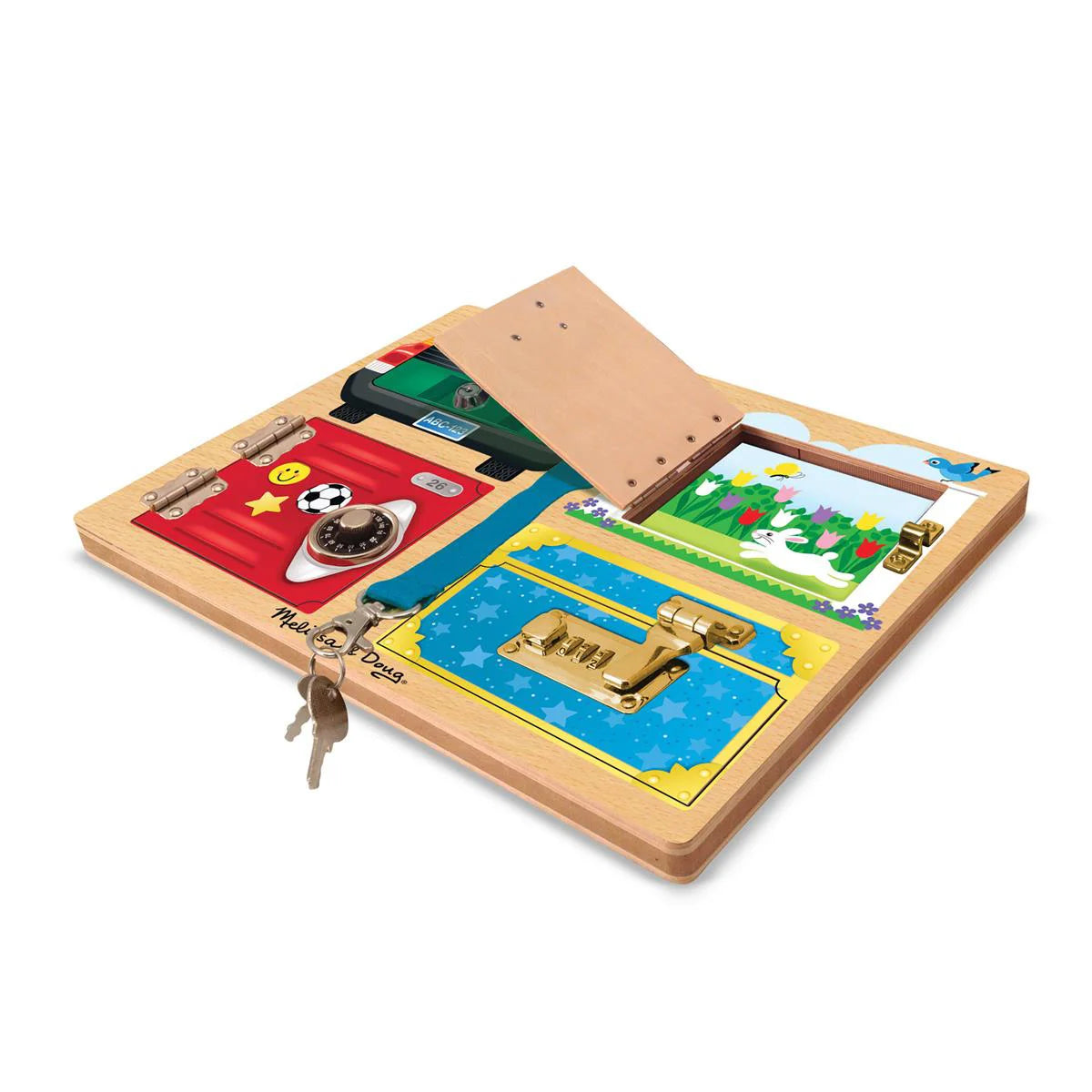 Wooden Activity Board Lock And Latch