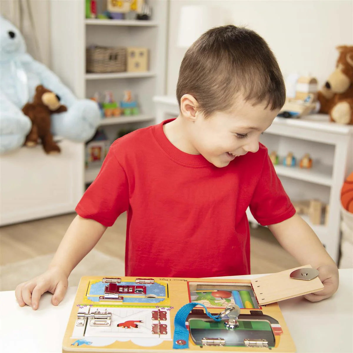 Wooden Activity Board Lock And Latch