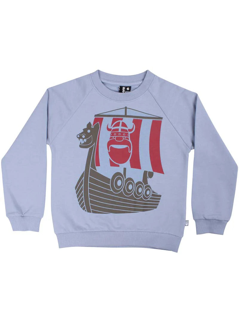 Danamerika Sweat Lt Blue Grey FULD SEJL