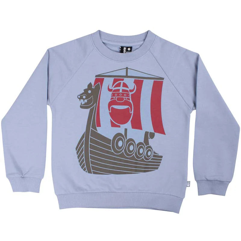 Danamerika Sweat Lt Blue Grey FULD SEJL