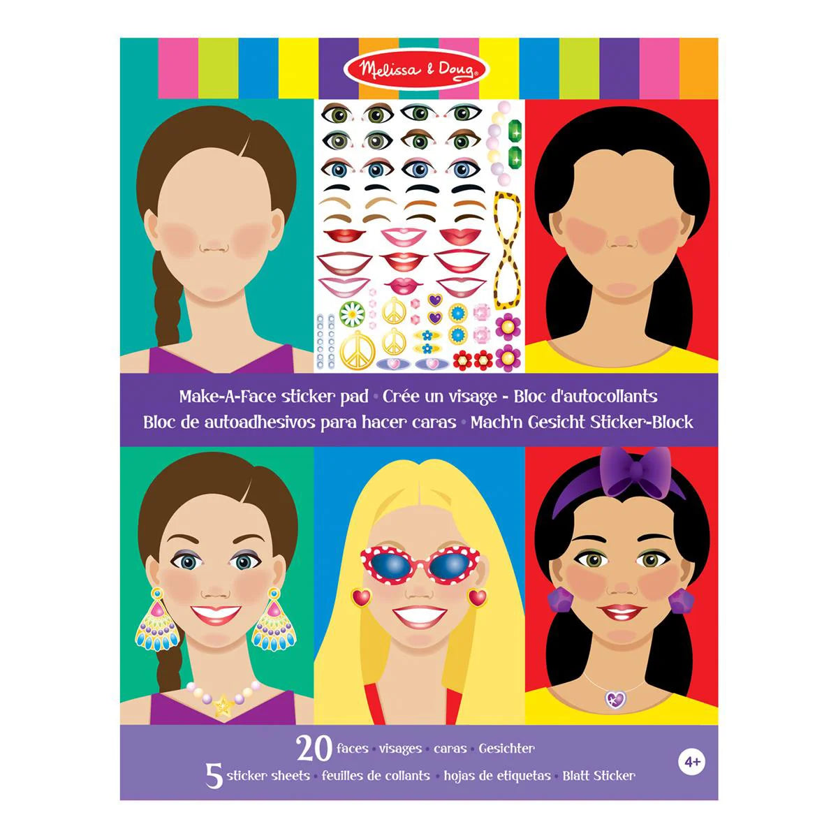 Reusable Stickers Pad Make-A-Face