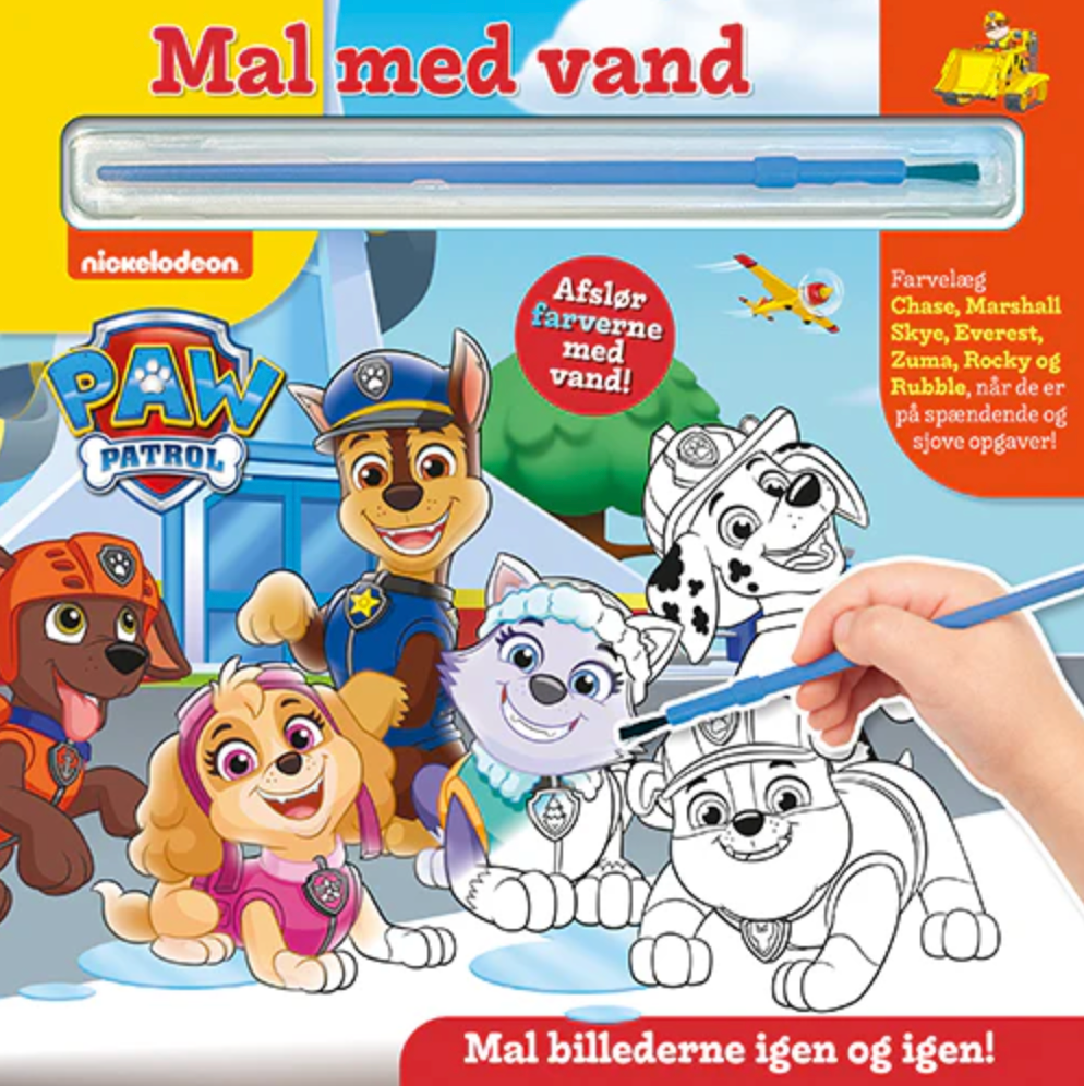 Forlaget Alvilda: Mal Med Vand, Paw Patrol