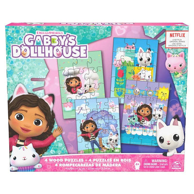 Gabbys Dollhouse, 4-Pak Puslespil